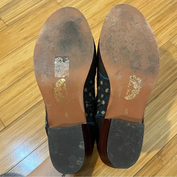 RUBY SHOO Juliette Artsy Boho Suede Wool Cowgirl Polka Dot Booties - Picture 9 of 10